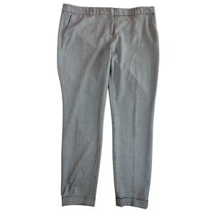 Adrienne‎ Vittadini Dress Pants Women 12 Black White Houndstooth Ankle Trousers